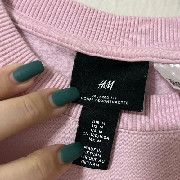 Justin Bieber Changes 2020 H&M pink baseball oversized crewneck size medium - Picture 4 of 5